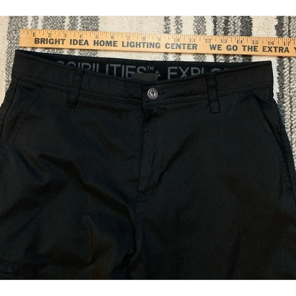 Gerry Fleece Lined Pants Mens 32x30(actual27) Black Nylon Stretch Hiking Outdoor - Picture 3 of 8